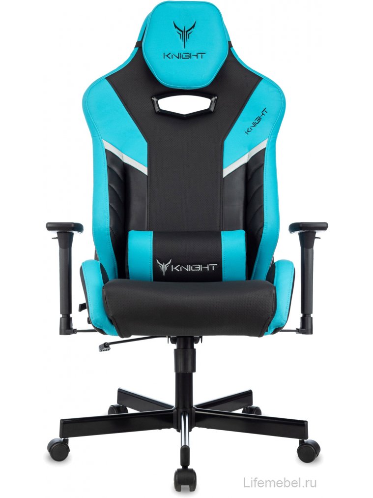 Компьютерное кресло Knight Thunder 5X черный / голубой