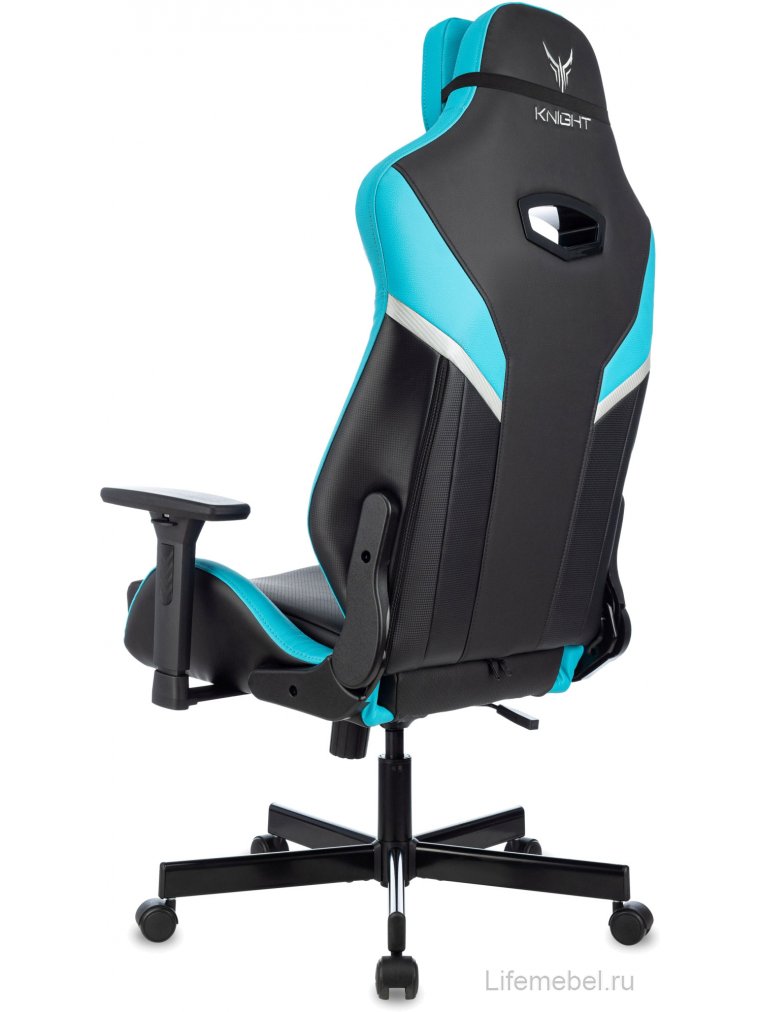 Компьютерное кресло Knight Thunder 5X черный / голубой