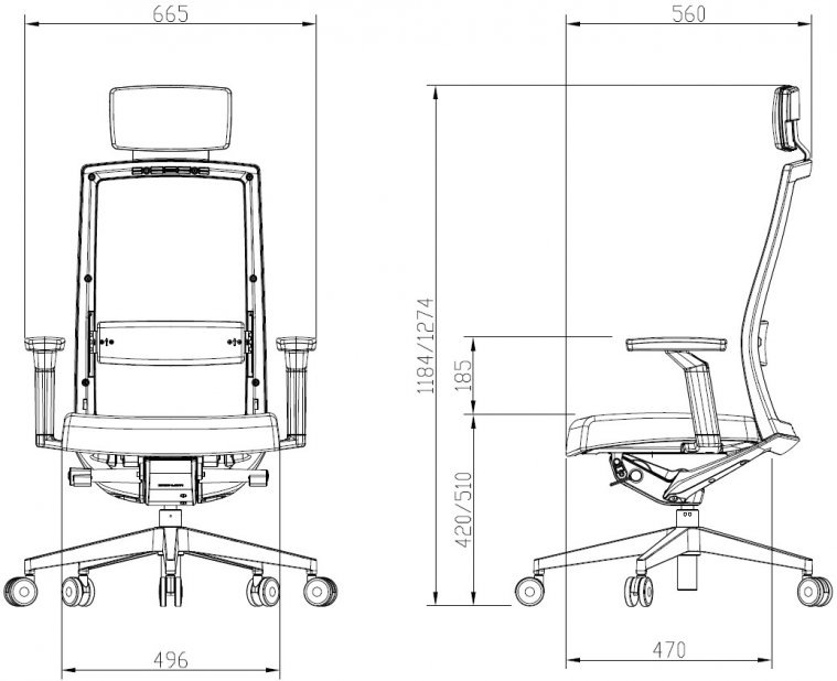 Компьютерное кресло Duoflex Quantum Q700С_W 7ASB1 серое / черное