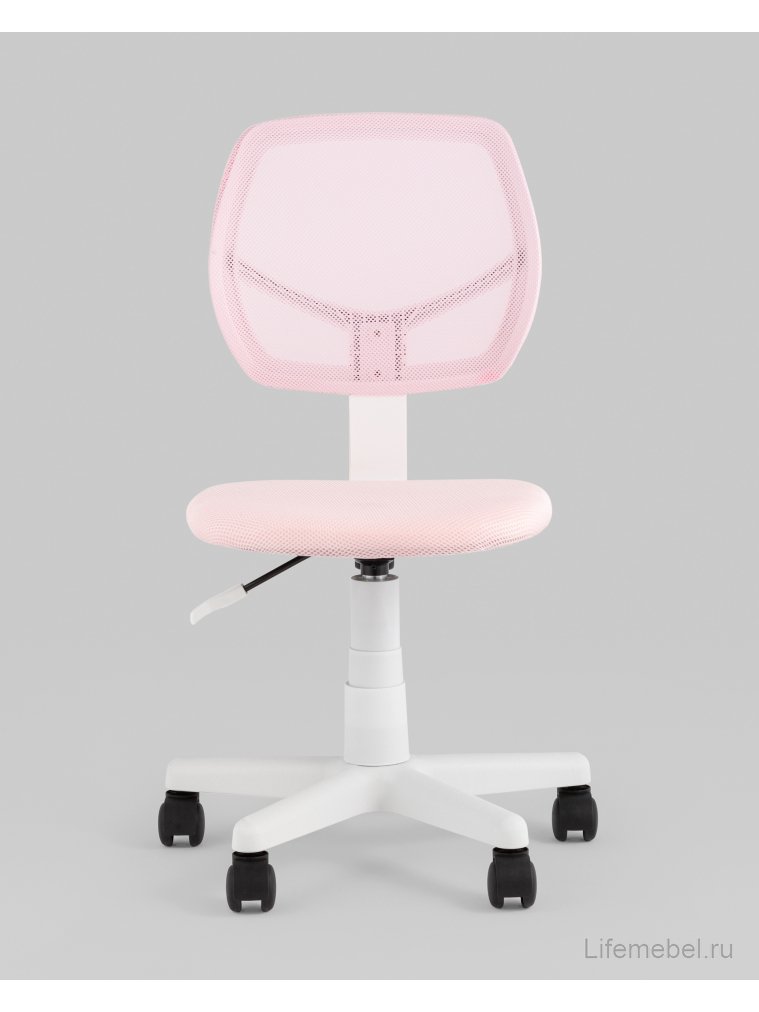 Компьютерное кресло Лори, розовый, пластик белый
