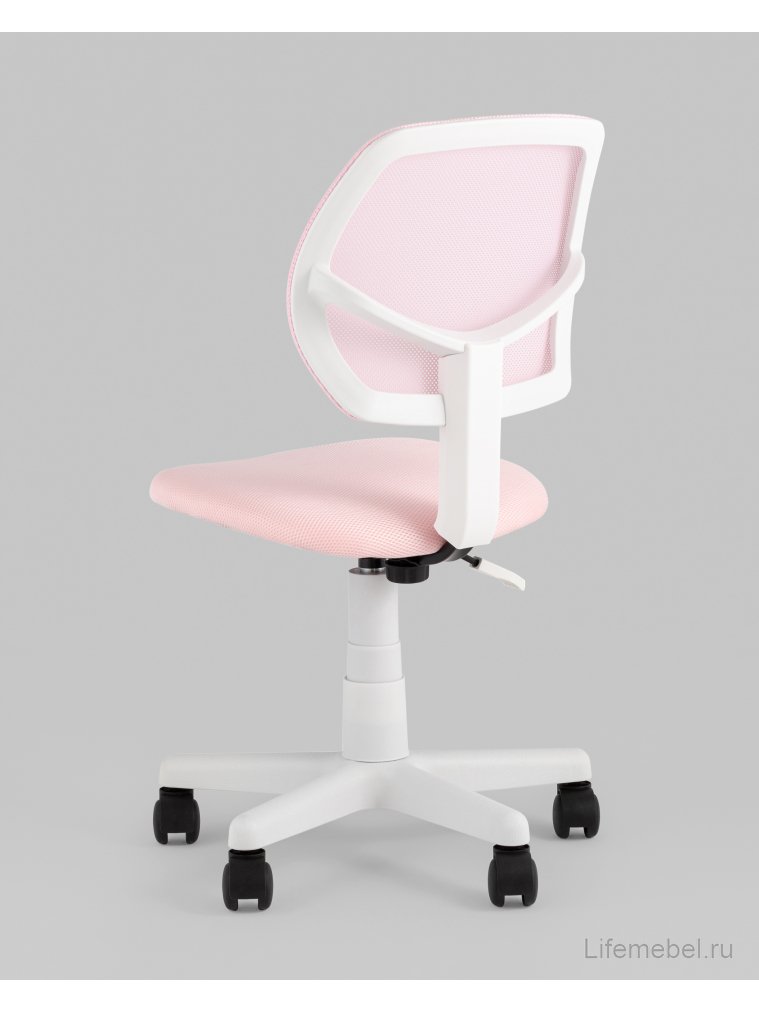 Компьютерное кресло Лори, розовый, пластик белый