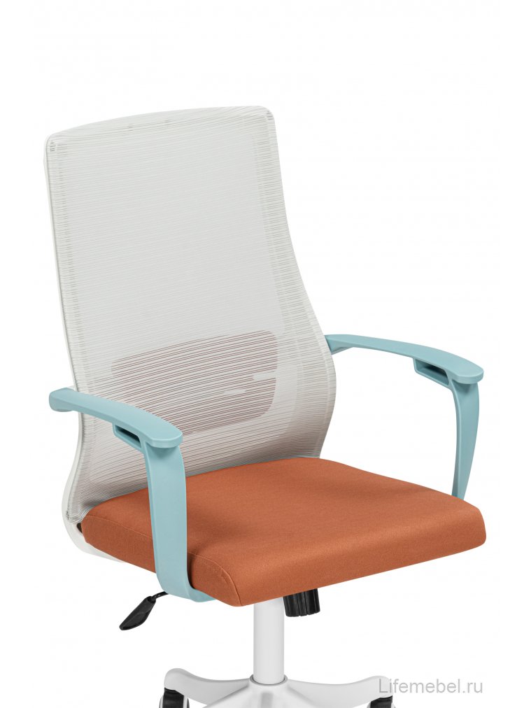 Компьютерное кресло More gray / blue / white без подголовника