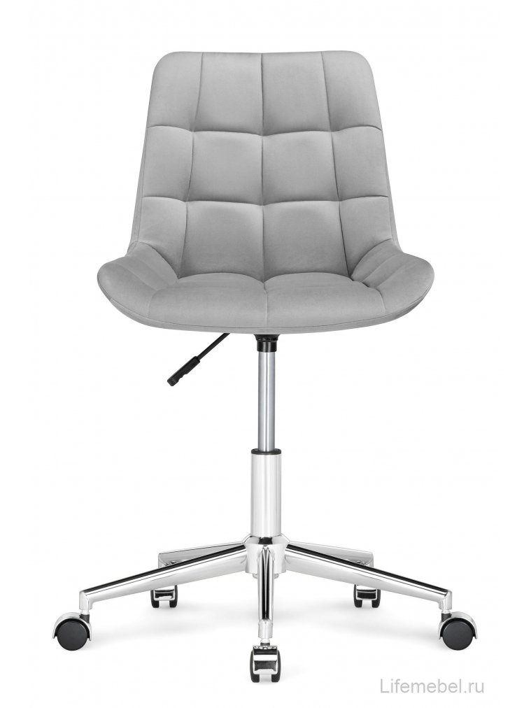 Компьютерное кресло Честер светло-серый / хром