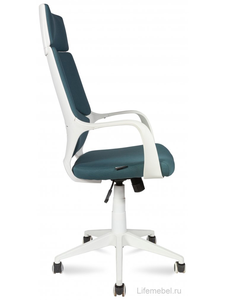 Компьютерное кресло IQ CX0898H white plastic / blue белый пластик / голубая ткань
