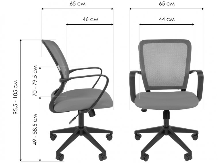 Компьютерное кресло Chairman 698 TW-04 серое
