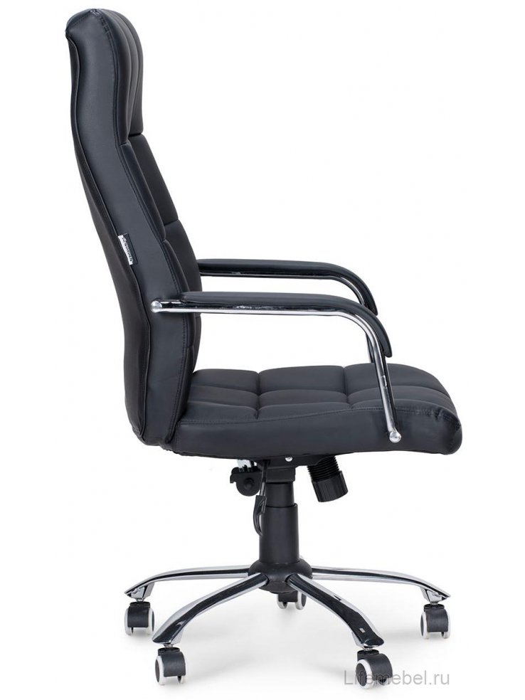 Компьютерное кресло Римини H-1702-70 хром / экокожа черная