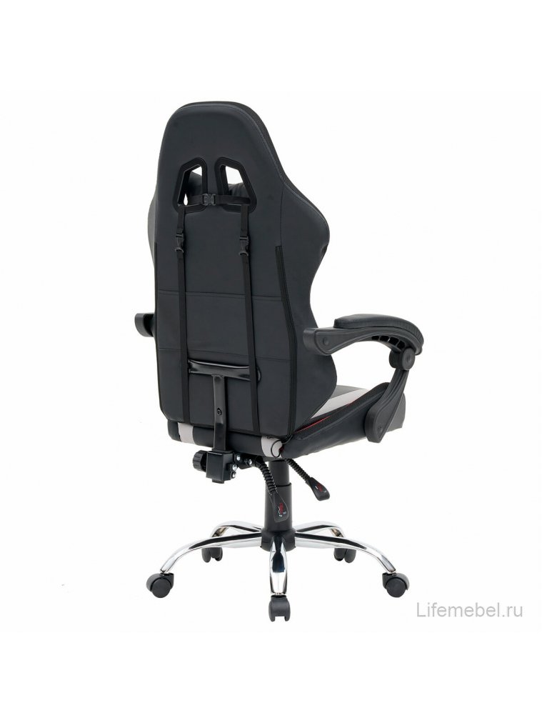 Компьютерное кресло Quantum GM-155 RGB экокожа черный / красный / серый