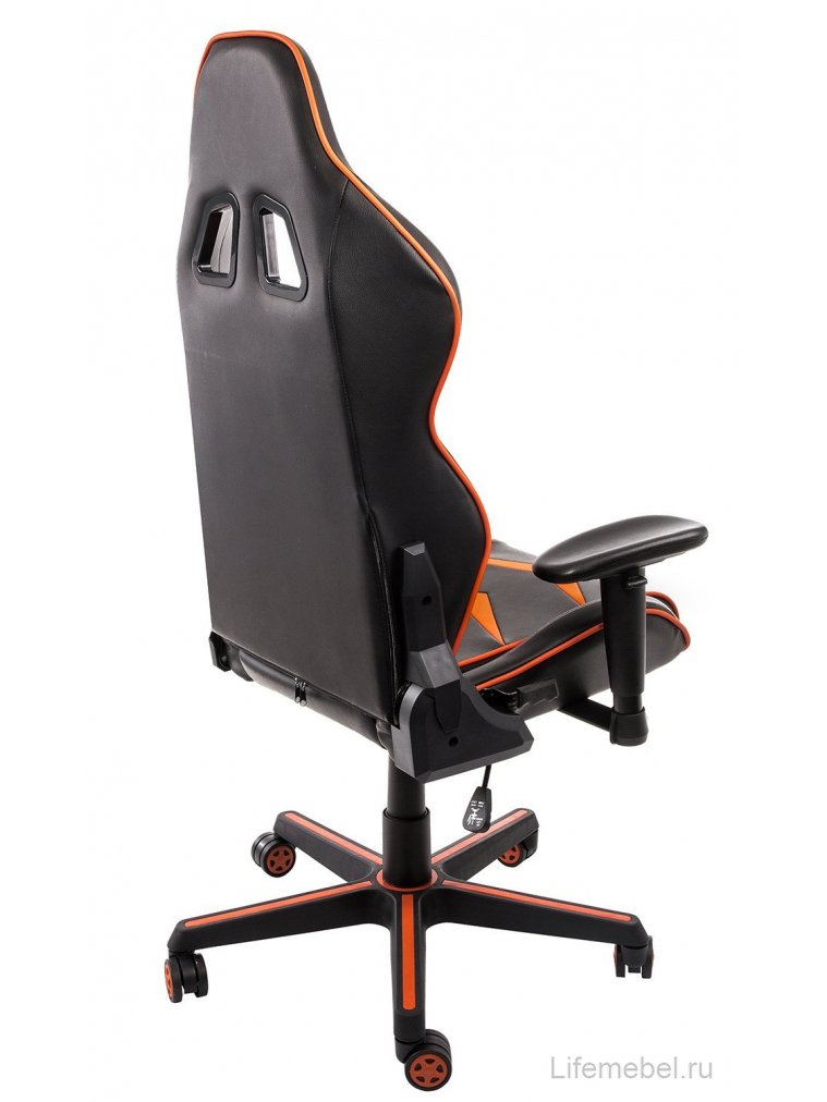 Компьютерное кресло Racer с подголовником черное / оранжевое