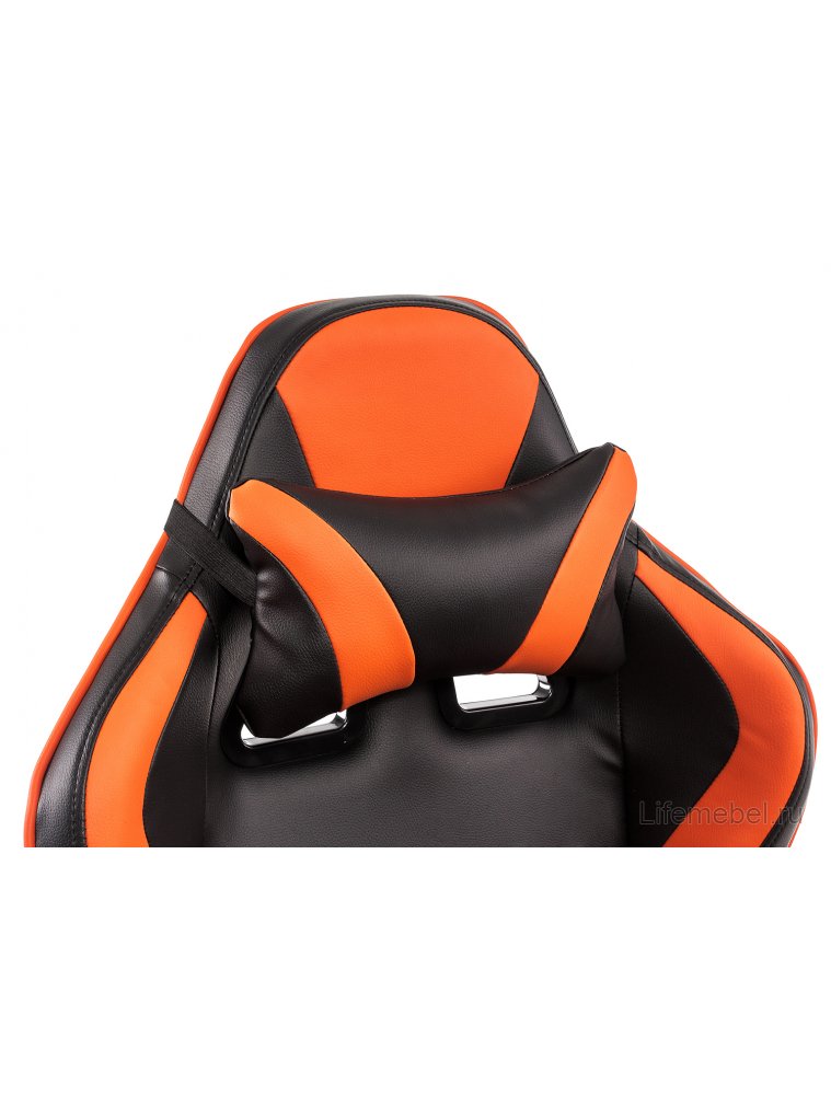 Компьютерное кресло Racer с подголовником черное / оранжевое