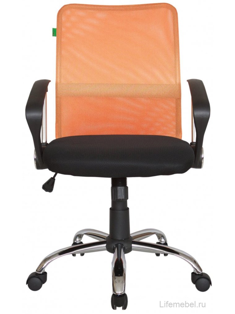 Компьютерное кресло RCH 8075 чёрная ткань / оранжевая сетка DW-05