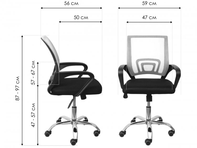 Компьютерное кресло Ricci New сетка серая