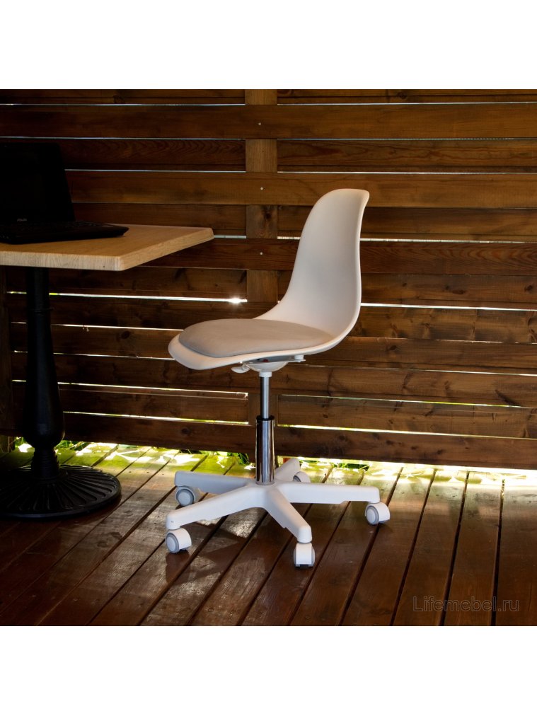 Компьютерное кресло Смузи белый / белый / серый