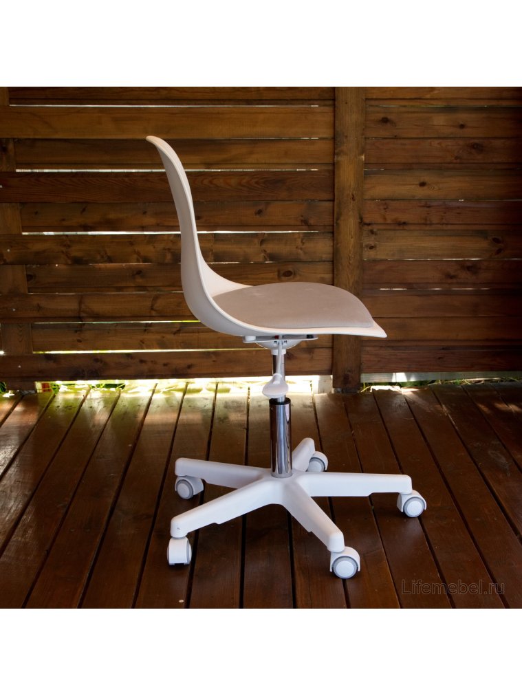 Компьютерное кресло Смузи белый / белый / серый