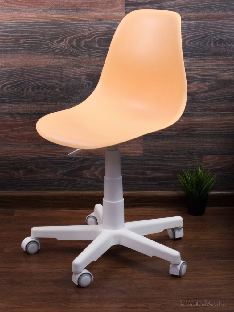 Компьютерное кресло Смузи белый / персиковый