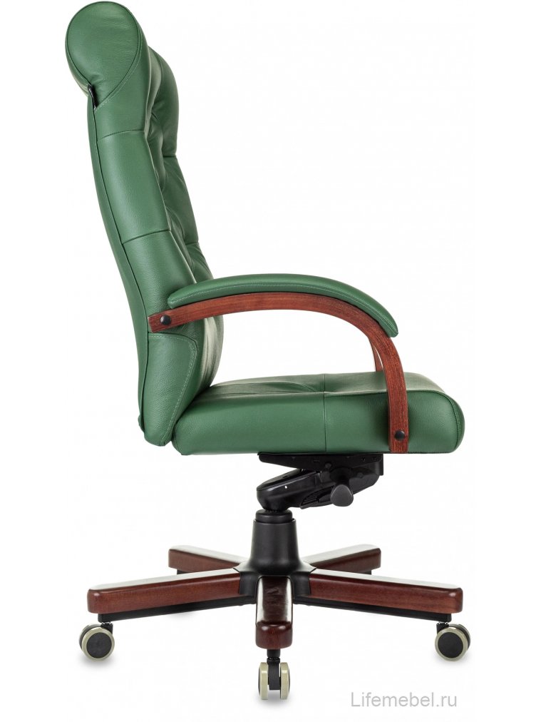 Компьютерное кресло T-9928Walnut кожа зеленый