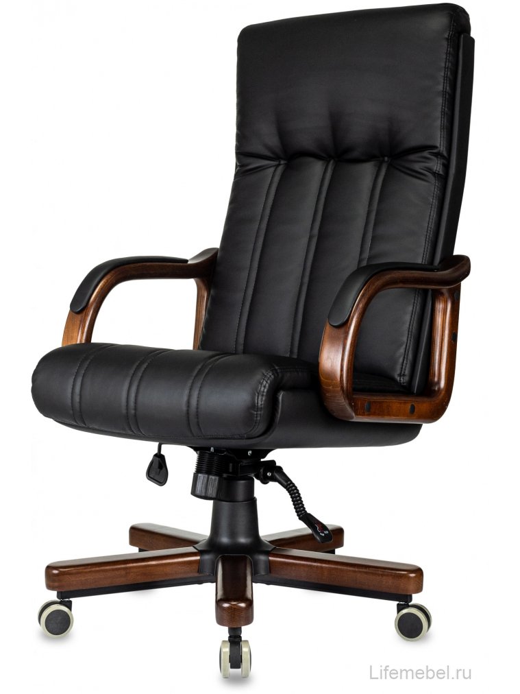 Компьютерное кресло T-9932Walnut экокожа черный