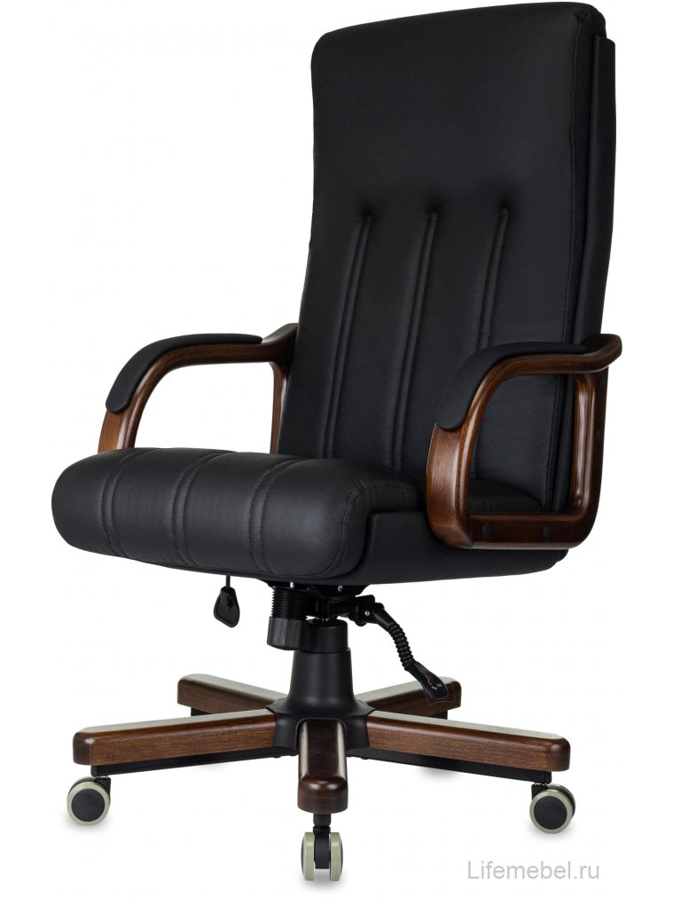 Компьютерное кресло T-9932Walnut кожа черный