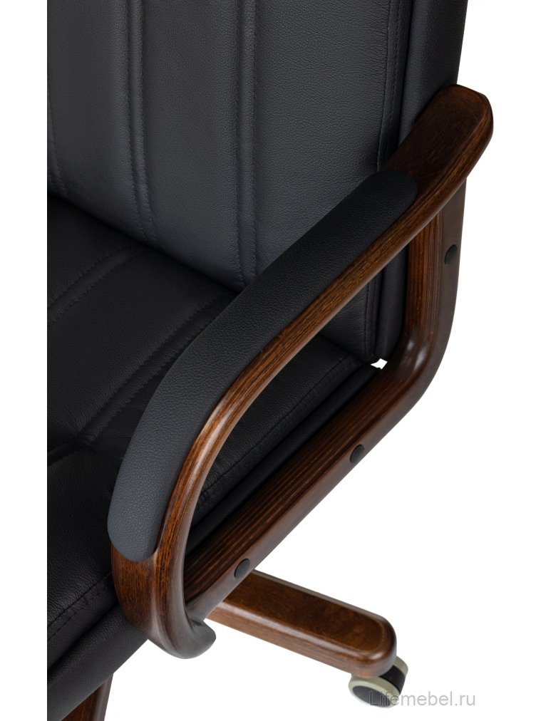 Компьютерное кресло T-9932Walnut кожа черный