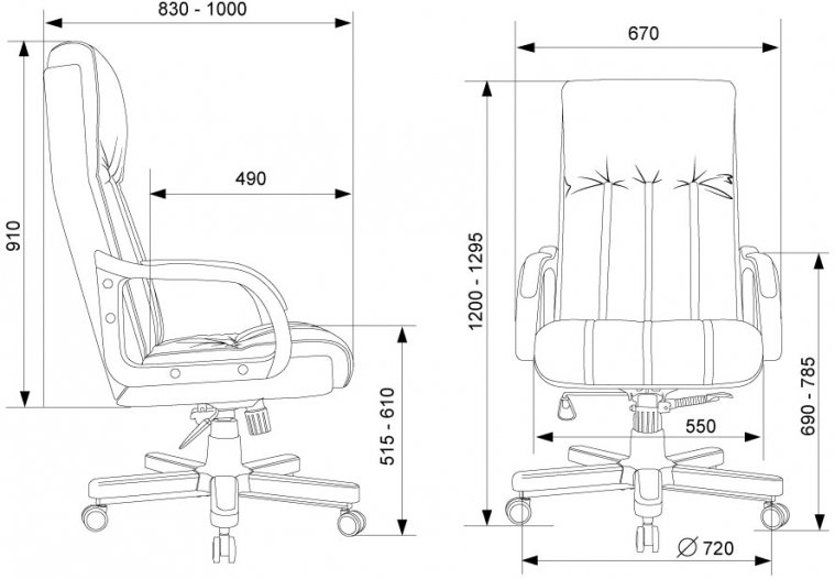 Компьютерное кресло T-9932Walnut кожа черный