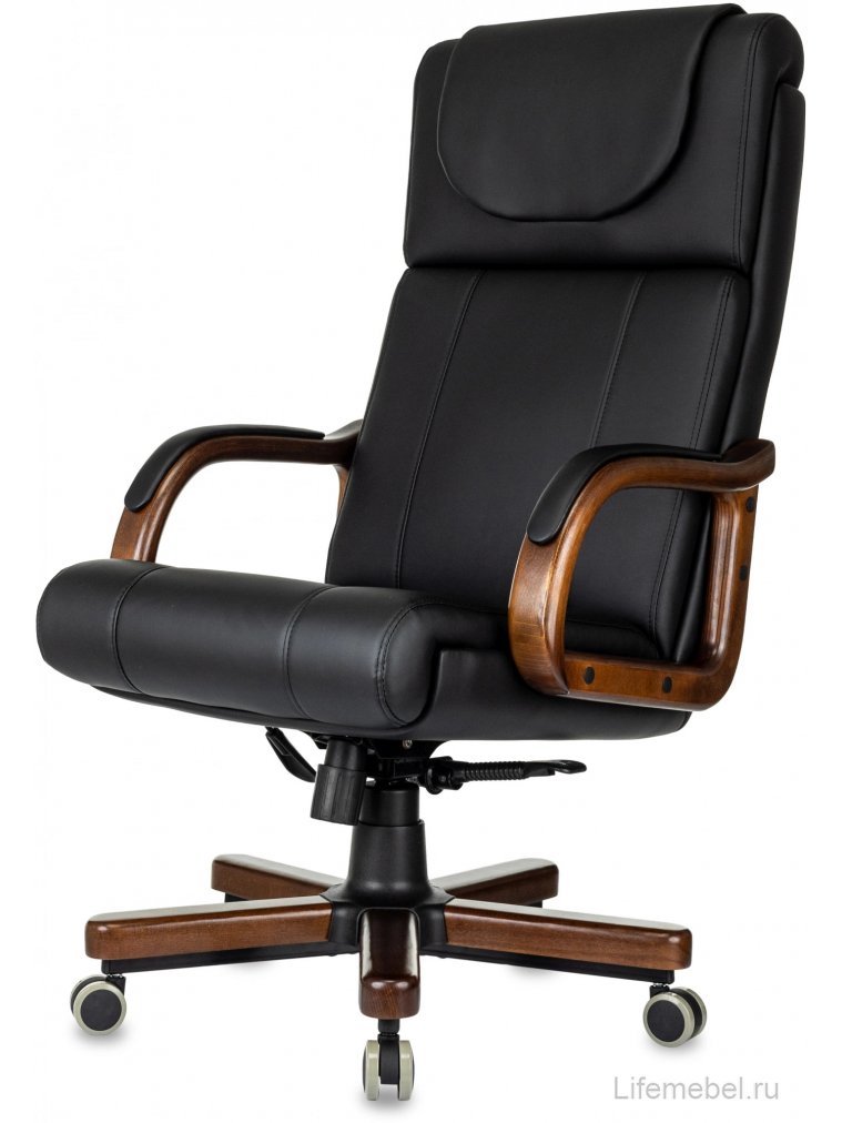 Компьютерное кресло T-9933Walnut экокожа черный