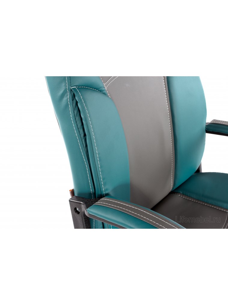 Компьютерное кресло «Твистер» (Twister) металлик (серое) / бирюзовое