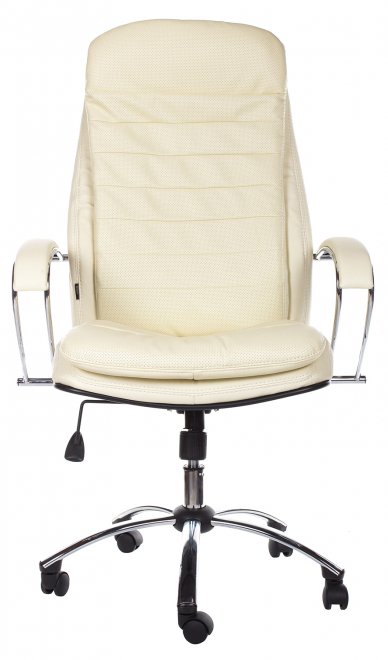 Кресло Maru экокожа / хром бежевое