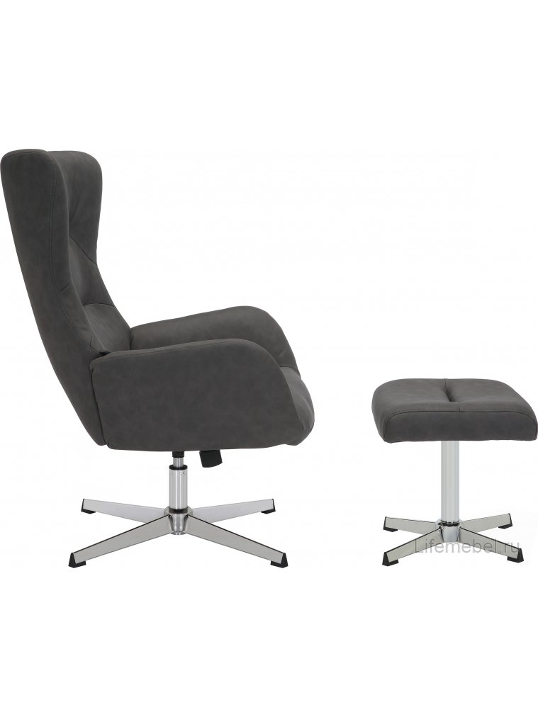 Кресло мягкое Everprof Apple ткань темно-серый