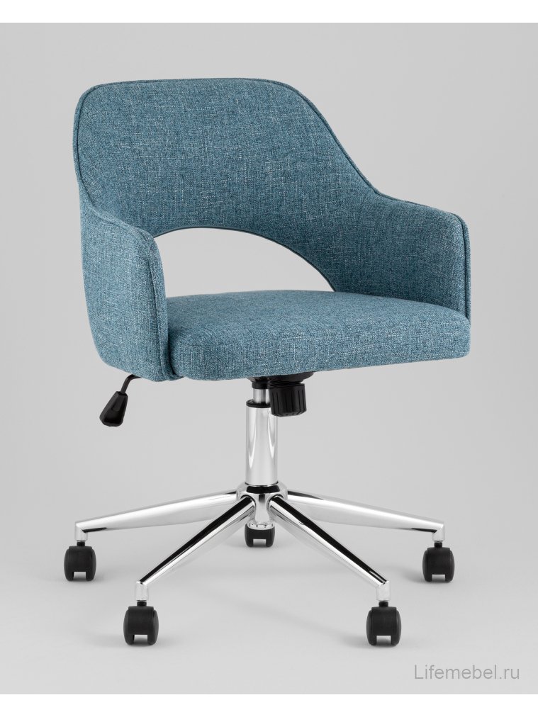 Кресло офисное Кларк рогожка синий