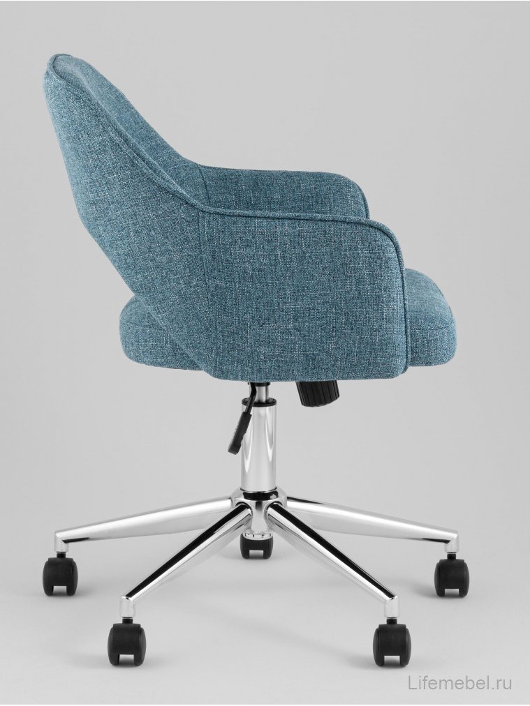 Кресло офисное Фелиция рогожка синий
