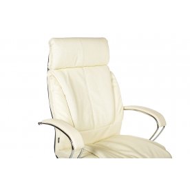 Кресло Randolf экокожа / хром бежевое