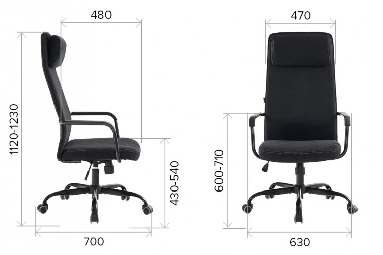 Кресло руководителя Everprof Mars ткань черный