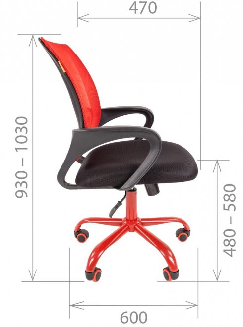Компьютерное кресло Chairman 696 красное