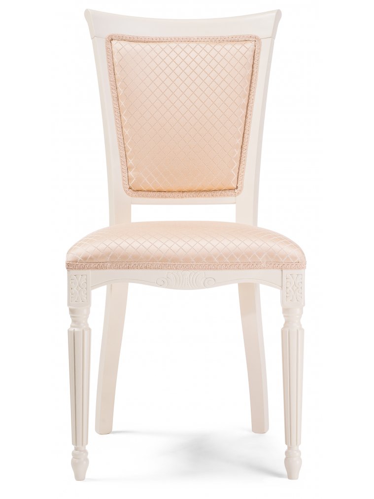 Деревянный стул Байона молочный / ромб 02