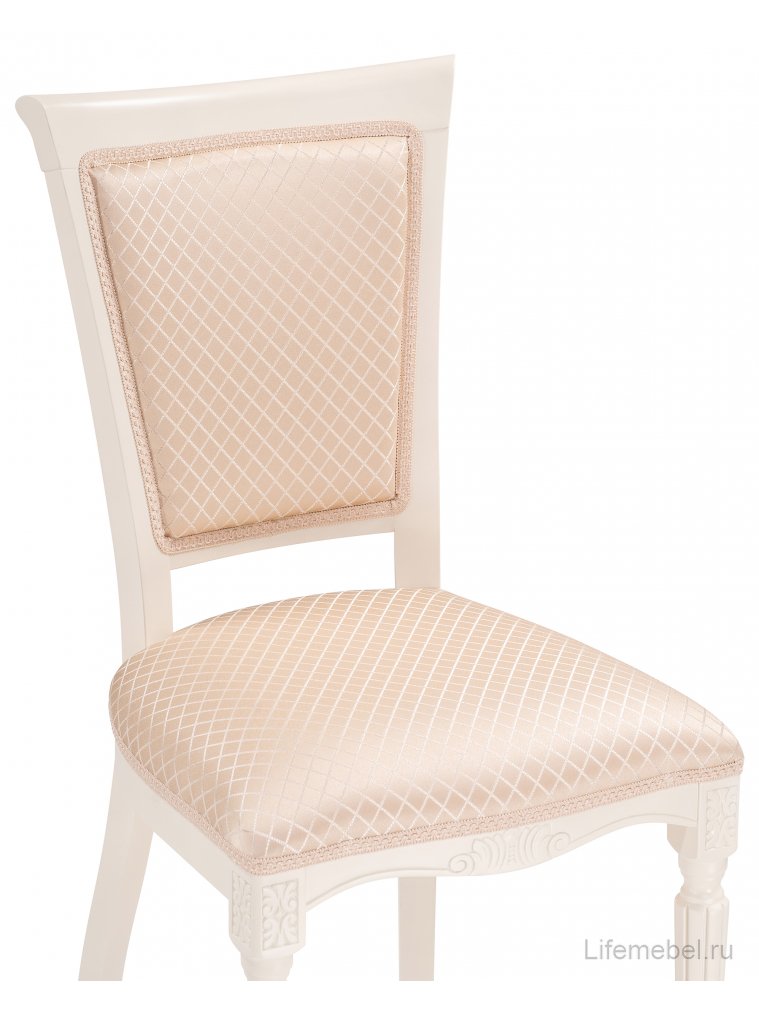 Деревянный стул Байона молочный / ромб 02