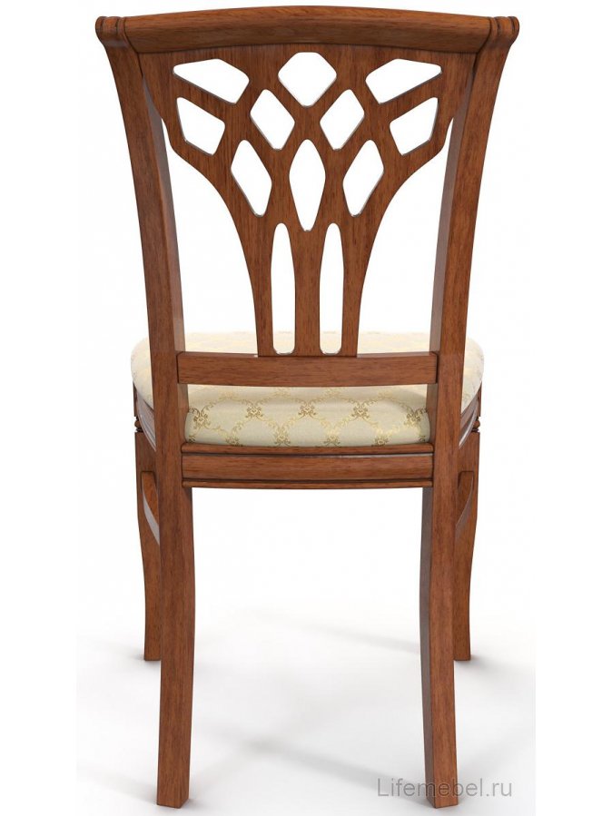 Деревянный стул Bruno жаккард бежевый / вишня
