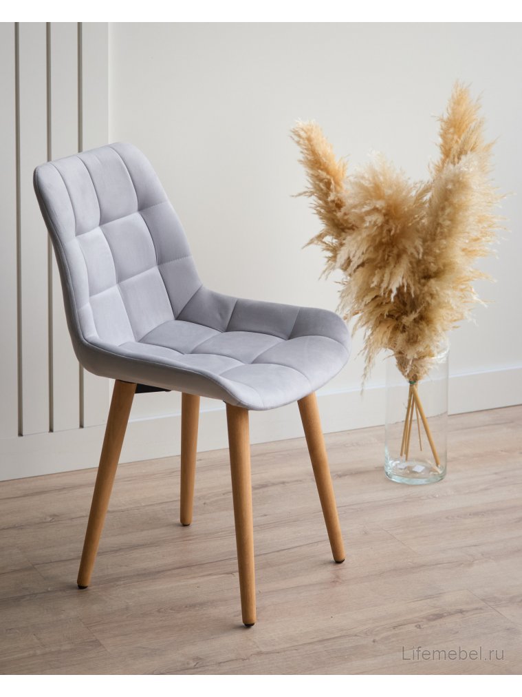 Деревянный стул Челси 360 светло-серый (zd 960) / светлое дерево