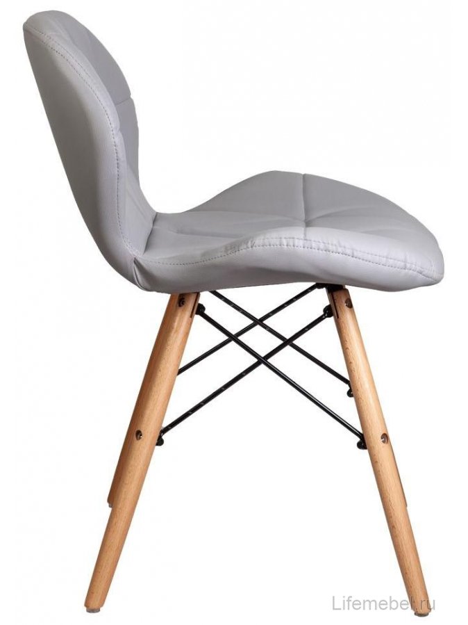 Деревянный стул Colin экокожа серый