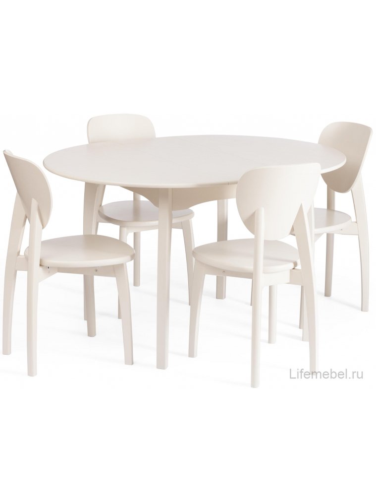 Деревянный стул Diamante ivory white
