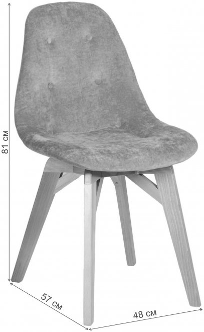 Деревянный стул Eames изумрудный / натуральный дуб