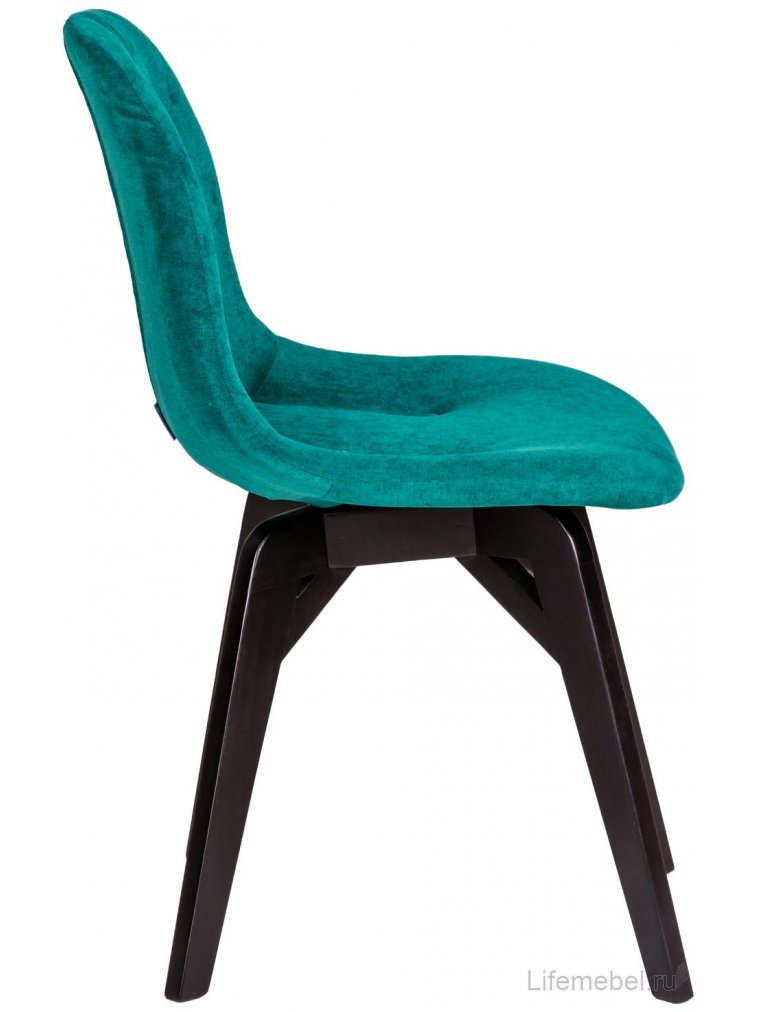 Деревянный стул Eames изумрудный / венге