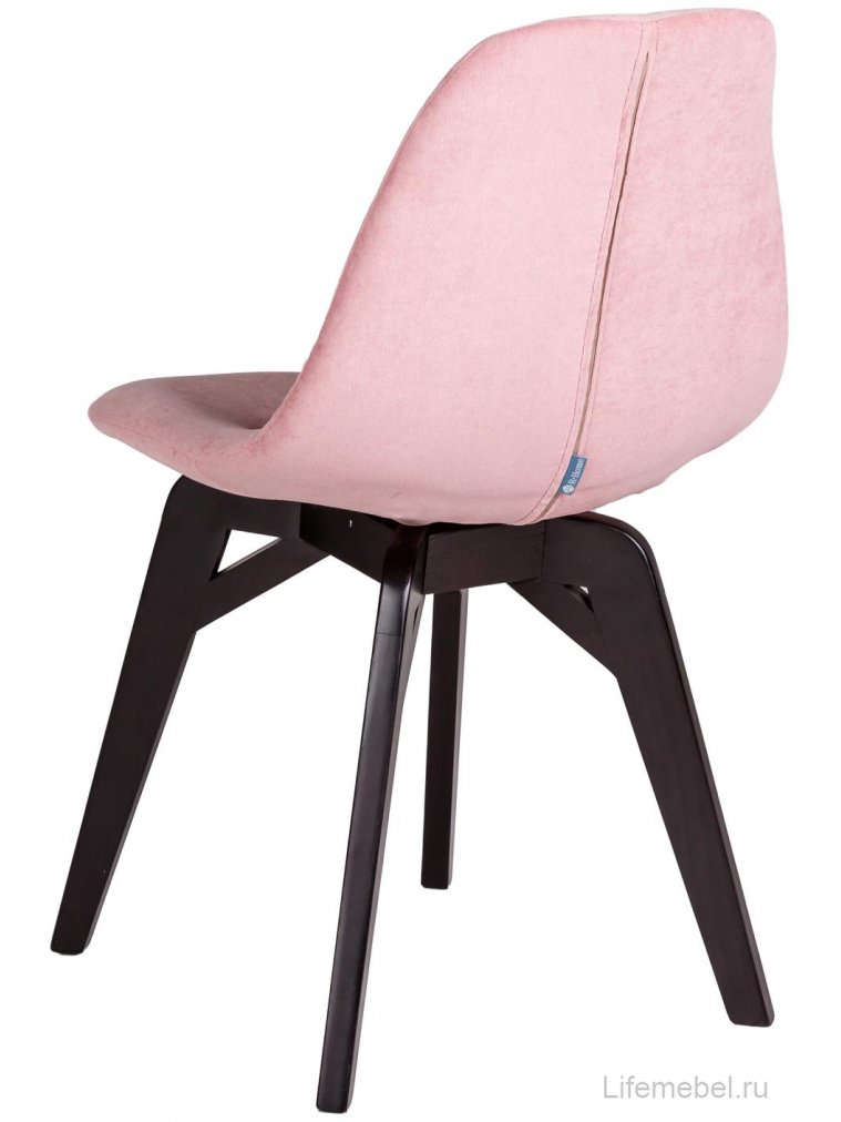 Деревянный стул Eames розовый / венге