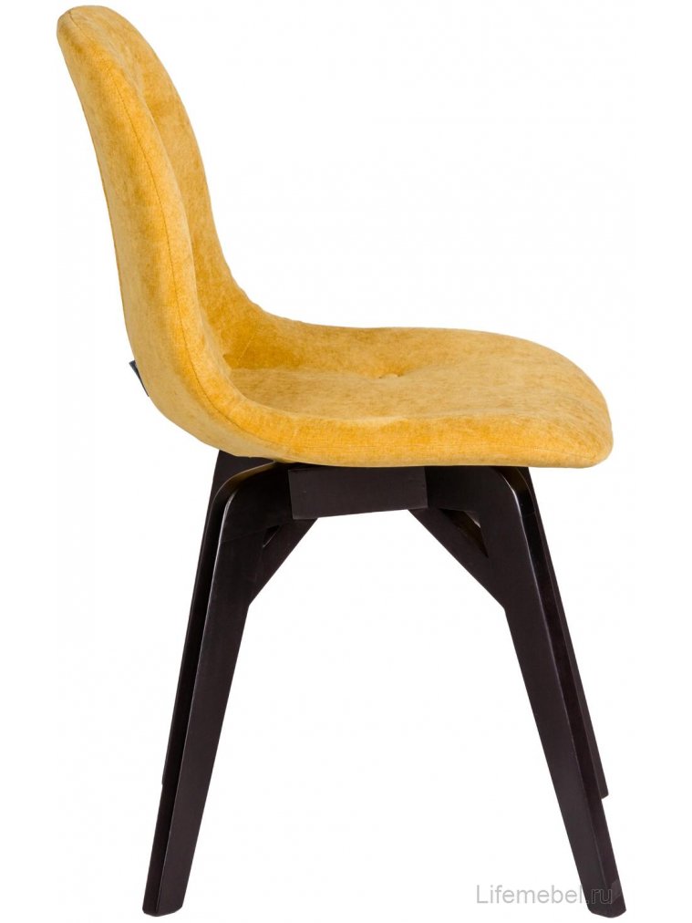 Деревянный стул Eames жёлтый / венге