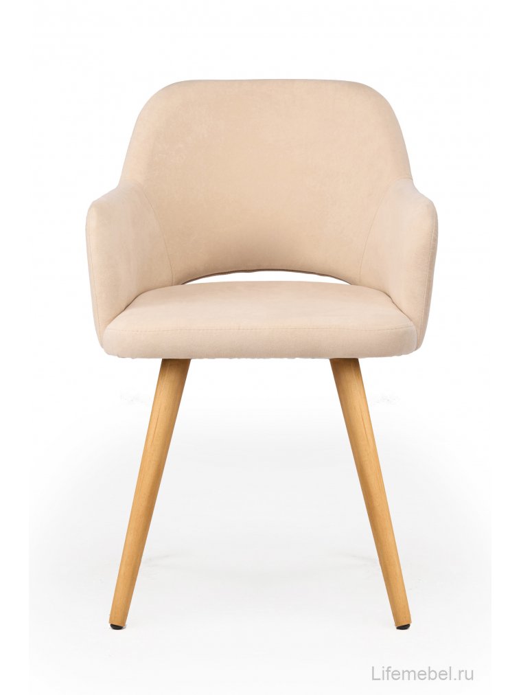 Деревянный стул Эолин 360 бежевый (glory 03) / светлое дерево