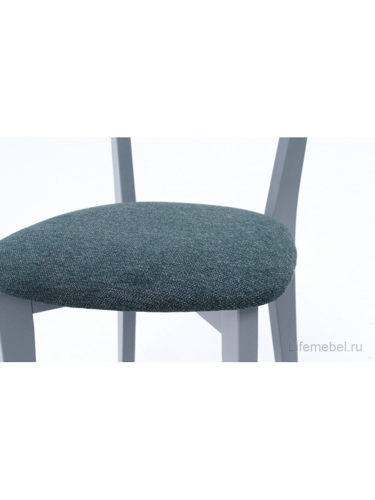 Деревянный стул Франк ПМ серый / зелёный