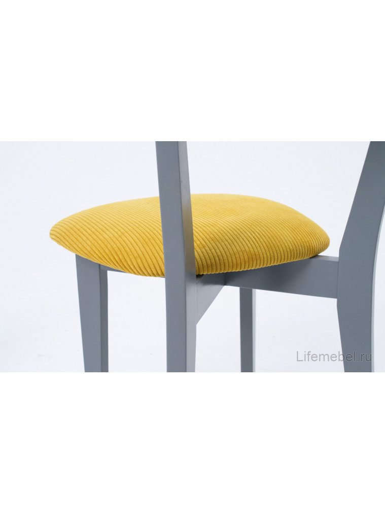 Деревянный стул Франк ПМ серый / жёлтый