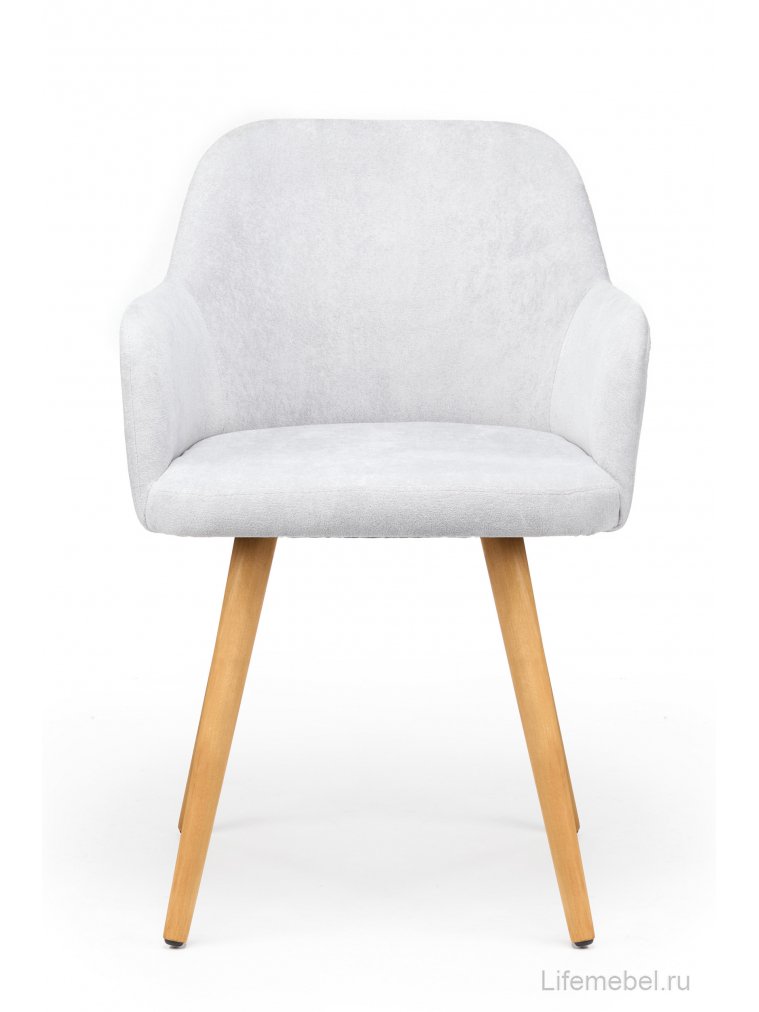 Деревянный стул Инфини 360 светло-серый (ocean 021) / светлое дерево