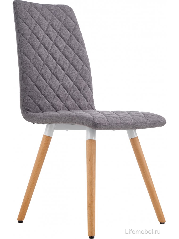 Деревянный стул K282 серый / натуральный