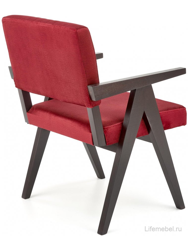 Деревянный стул Катернин бордовый / черный