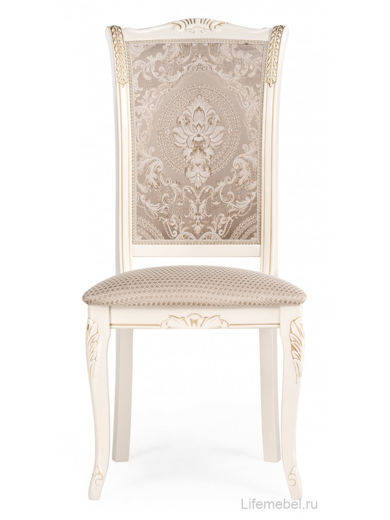 Деревянный стул Керия ткань бежевый / слоновая кость
