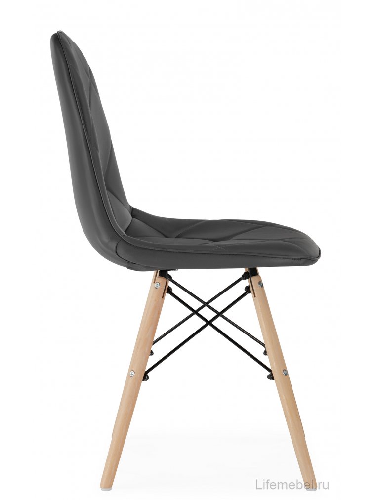 Деревянный стул Kvadro 1 gray / wood